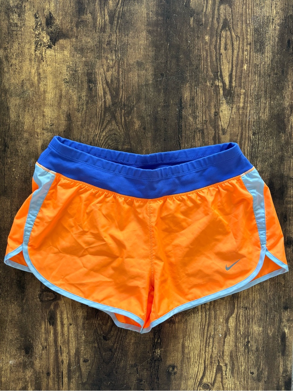 Nike DRI-FIT Women's Orange Running Shorts with Built-In Spandex